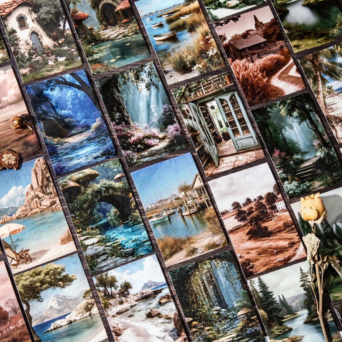 Countryside Landscape Large-Format Washi Tape | Decorative Roll Decorative Washi Tape Qme