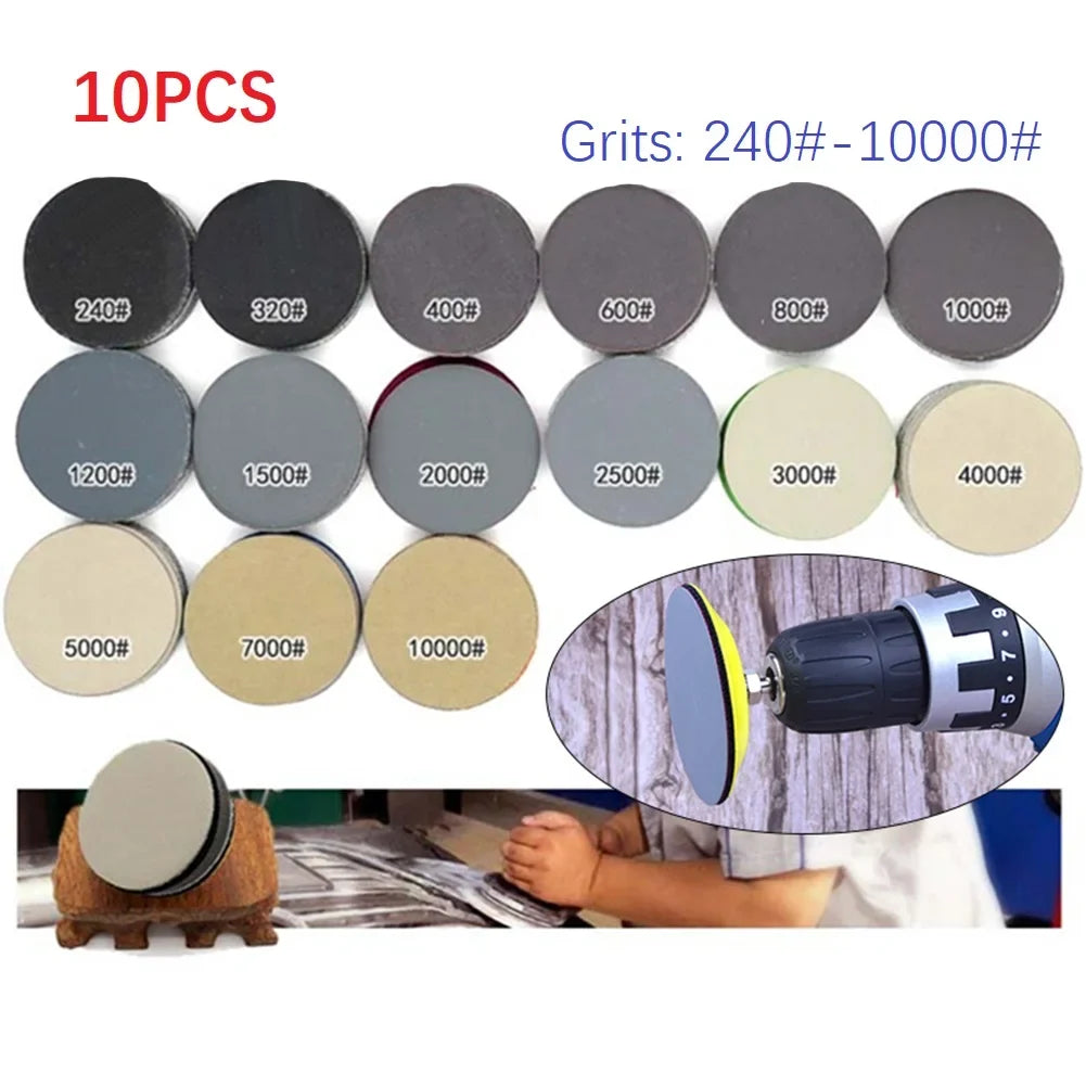 Wet Dry Hook & Loop Silicon Carbide Sanding Discs 240–10000 Sanding Discs Qme