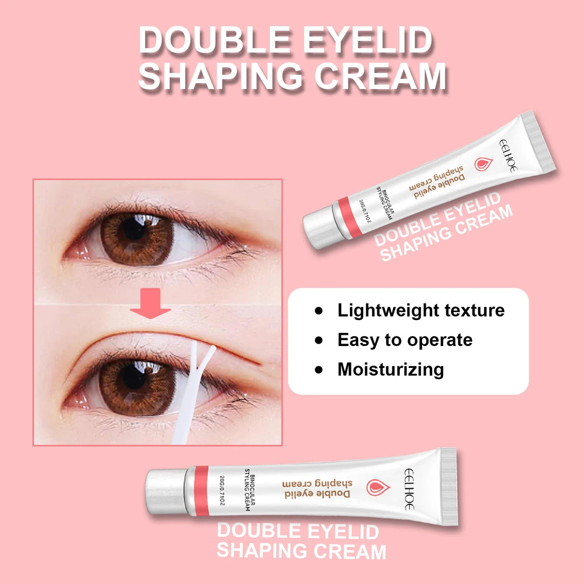 Double Eyelid Styling Cream – Natural Invisible Eye Lift Eyelid Adhesive Cream Qme