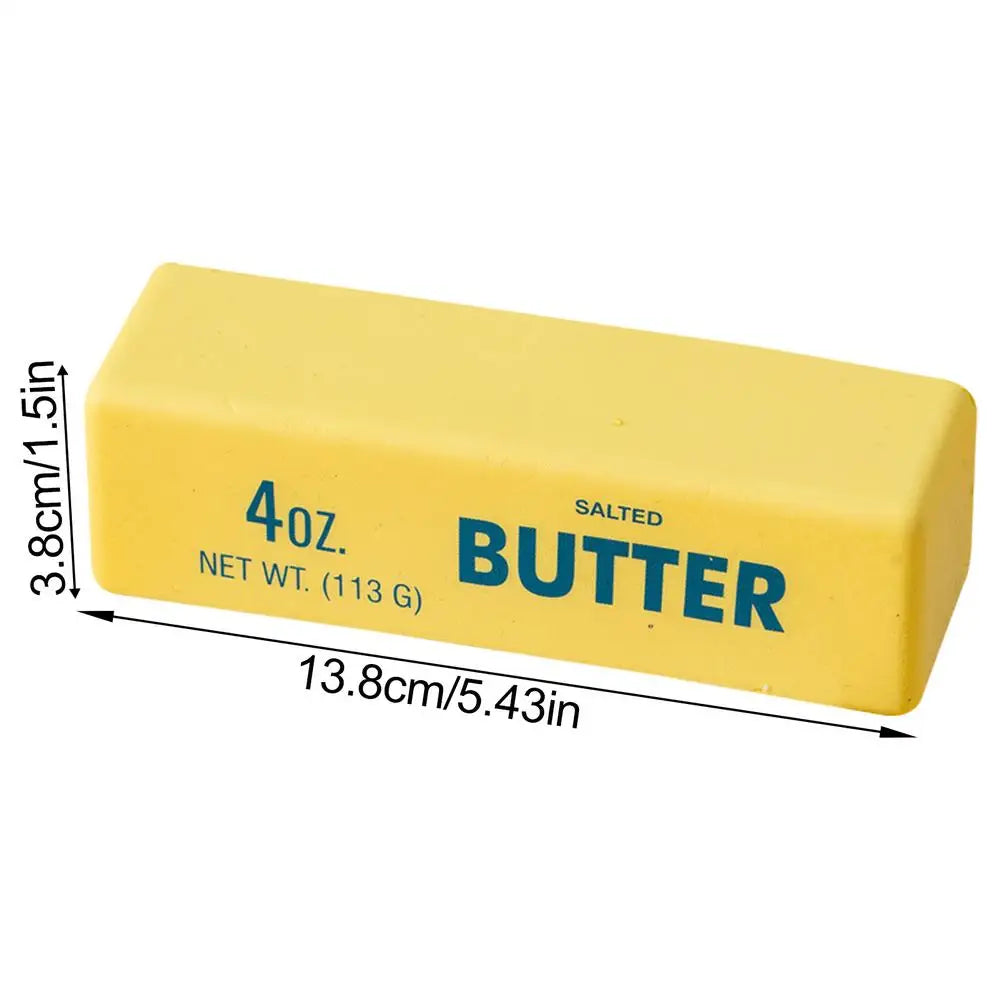 Realistic Butter Fidget Squeeze Toy – Slow Rebound PU Foam Fidget Squeeze Toy Qme Yellow