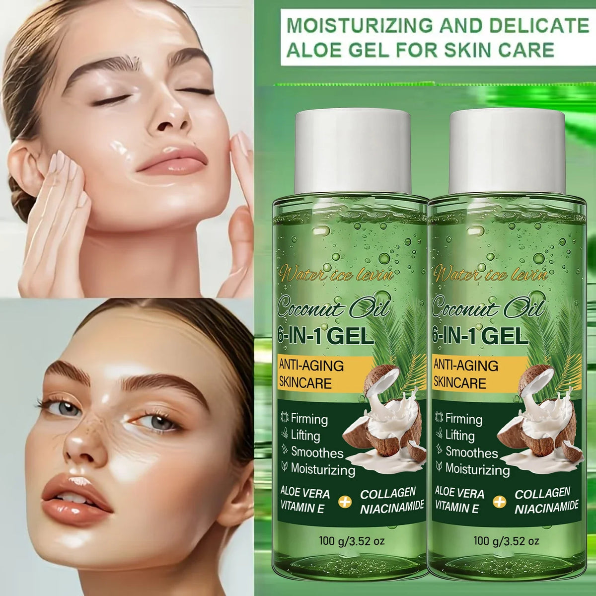 Coconut Collagen Aloe Vera Firming Anti-Aging Gel Moisturizer Anti-Aging Gel Moisturizer Qme