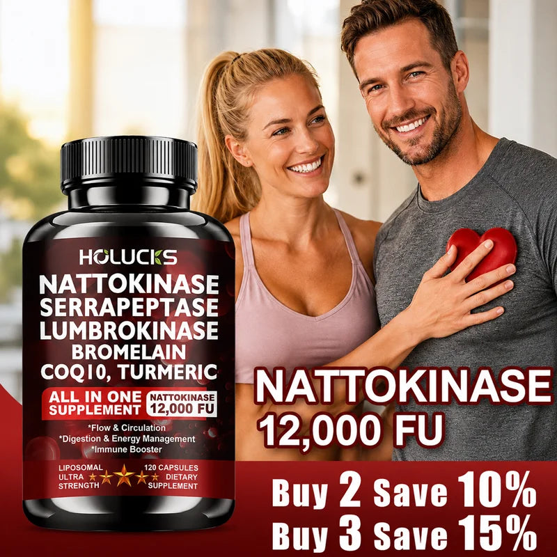 HOLUCKS Nattokinase COQ10 Supplement | Heart & Circulation Dietary Supplement Qst