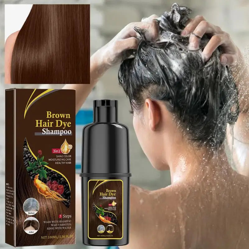 Hair Color Dye Shampoo – Black, Brown, Wine Red & Silver Hair Dye Shampoo Qme