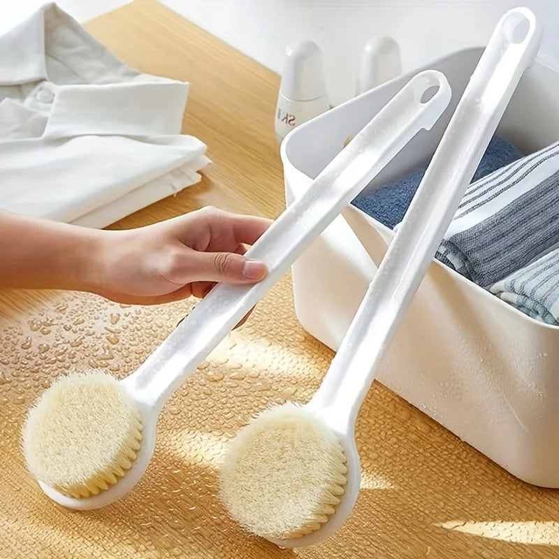 Long Handle Bath Brush – Soft Bristles for Back Scrubbing Bath Brush Qme