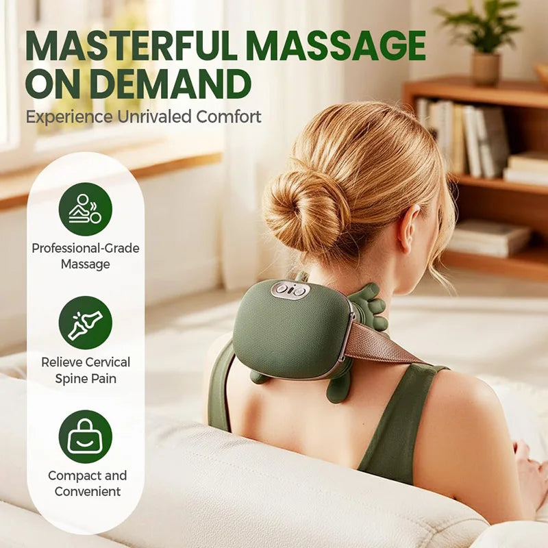 Windaily 4D Wireless Neck & Shoulder Massager – Kneading Shawl Neck Shoulder Massager Qst
