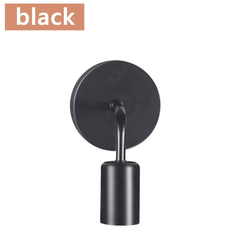 E27 Nordic Black Iron Wall Lamp – Indoor Wall Sconce Light Wall Sconce Lamp Qme black without bulb