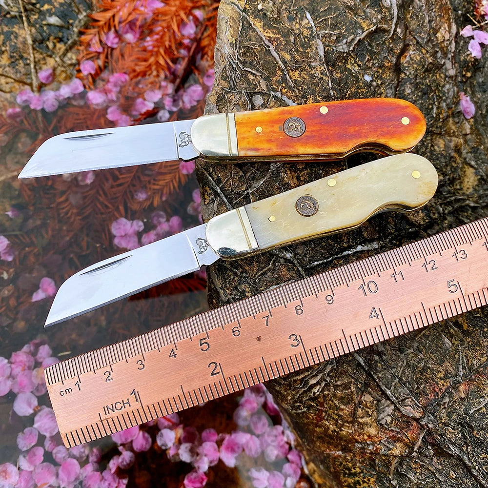 Z.QIAN W135HS Bone Handle Multi-Blade Slip Joint Pocket Knife Folding Pocket Knife Qst