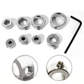 Drill Depth Stop Collar Set – 8 Sizes, Carbon Steel + Wrench Drill Depth Stop Collar Qme Default Title