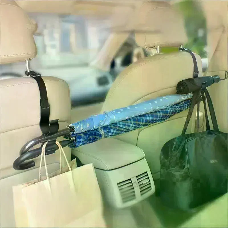 Car Headrest Hook Rear Seat Organizer & Umbrella Holder Car Seat Hook Organizer Qme