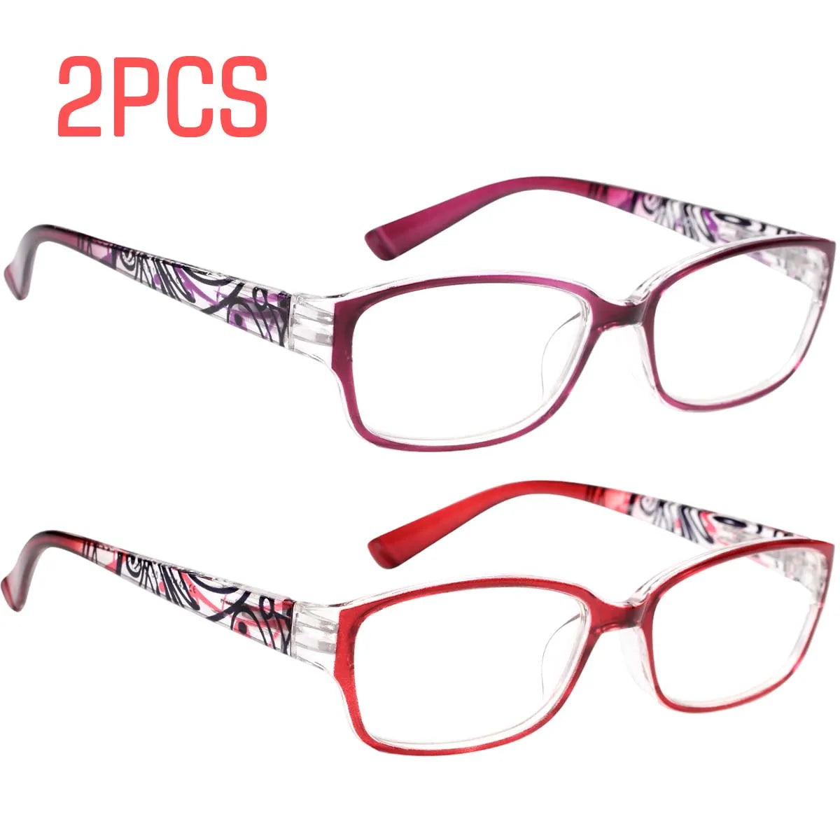 VOPHA Autofocus Reading Glasses – HD Clear Lenses, Unisex 1-4 Pack Reading Glasses Qst 2pc-L3