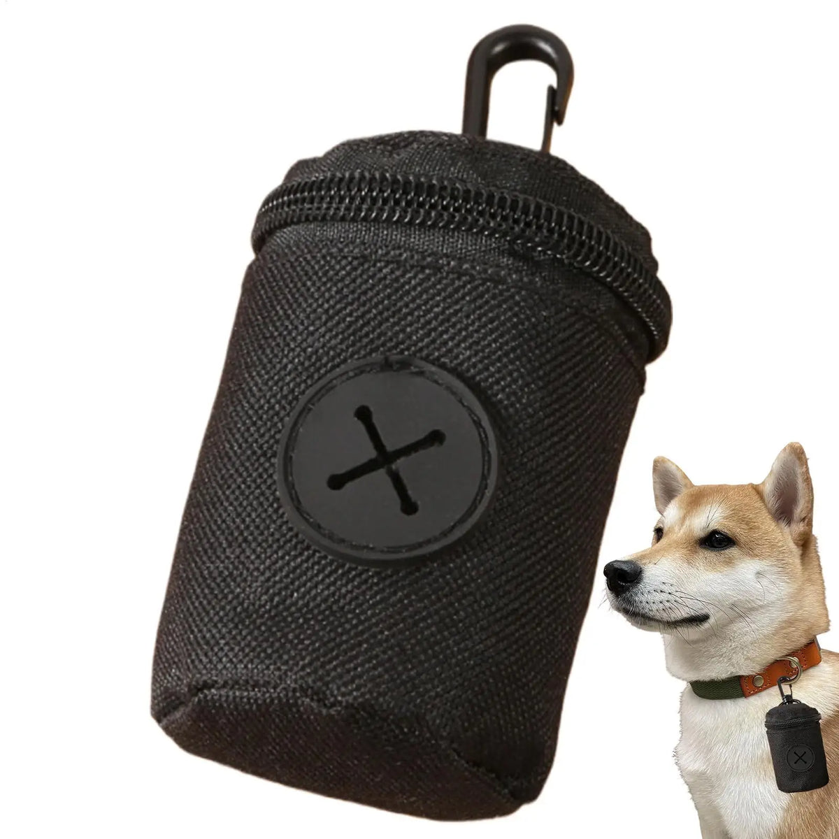 Dog Poop Bag Holder Zipper Clip Pouch & Dispenser Poop Bag Dispenser Qme