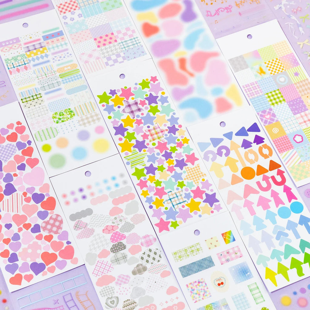 Cartoon Die-Cut Sticker Book – Multi-Material Scrapbooking Kit Scrapbooking Sticker Book Qme