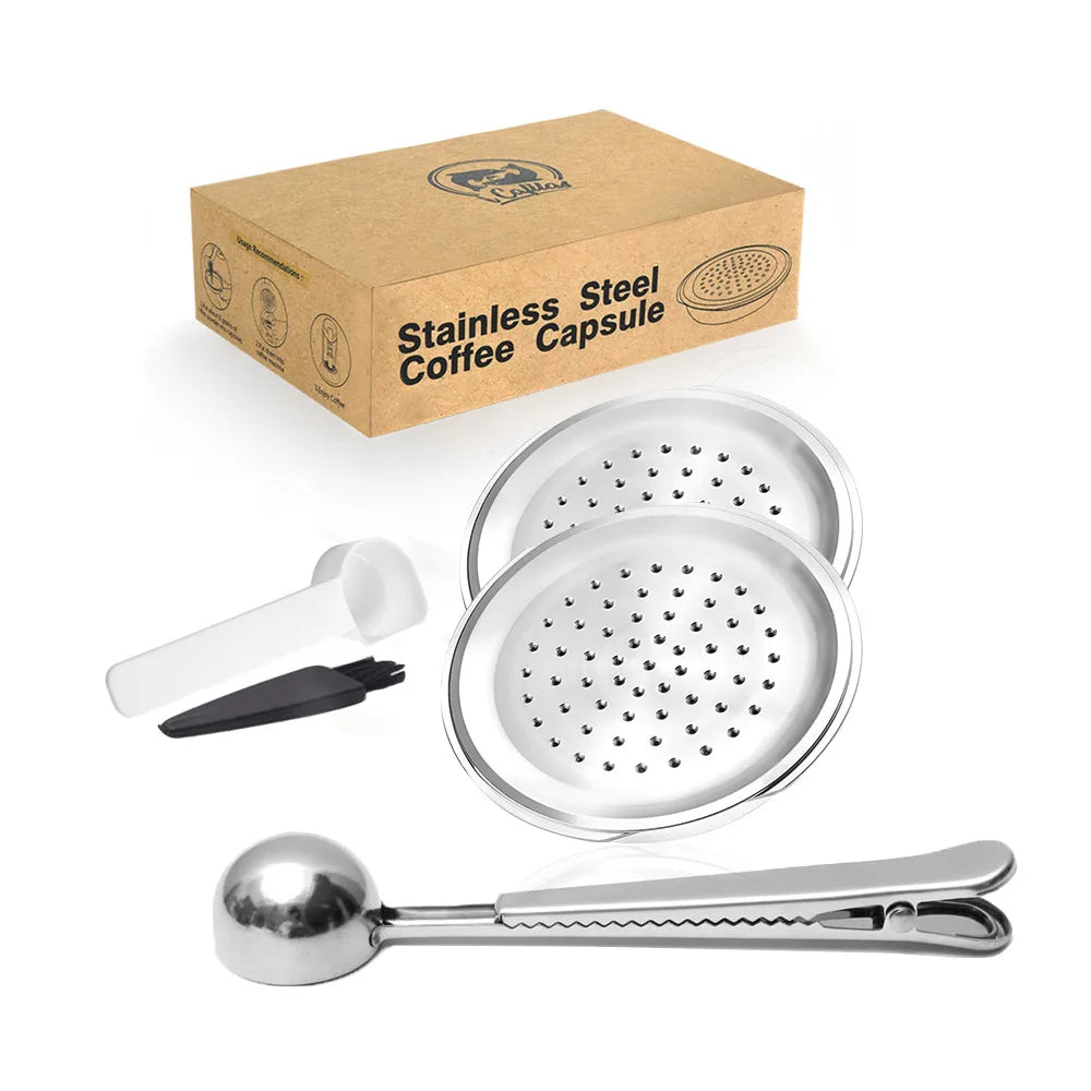 Reusable Stainless Steel Coffee Capsule – Philips Senseo Refillable Coffee Pod Qst 2PODS 1s