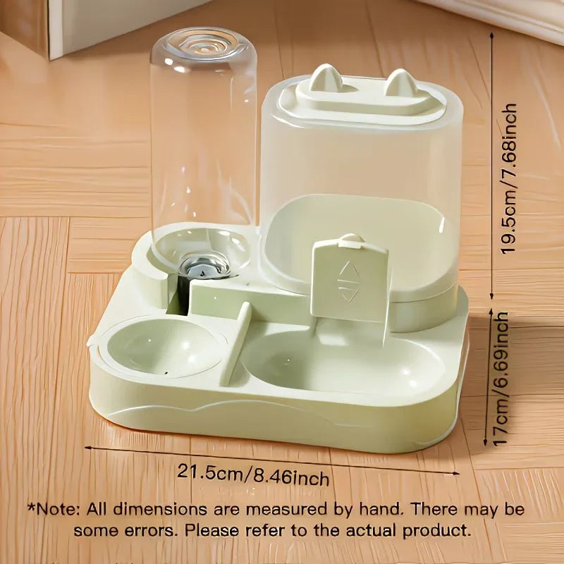 2-in-1 Large Pet Feeder & Water Dispenser – Dry/Wet Separation Pet Feeder Dispenser Qme