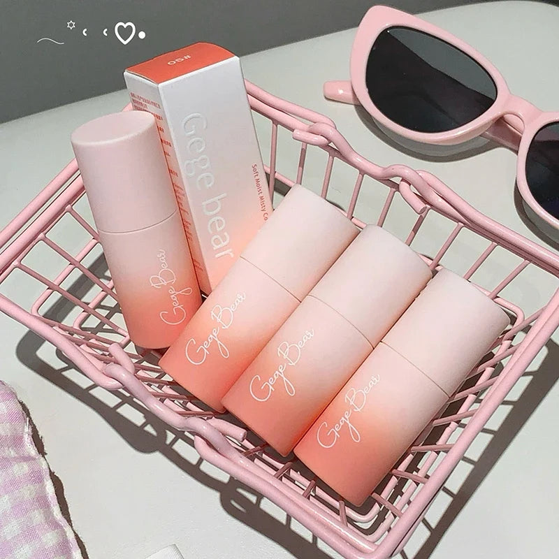 Gege Bear Soft Matte Blush Stick – Moisturizing Natural Finish Cream Blush Stick Qme