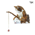 Fishing Cat Fish Tank Hanging Ornament | Mini Resin Decor Aquarium Ornament Qme A2