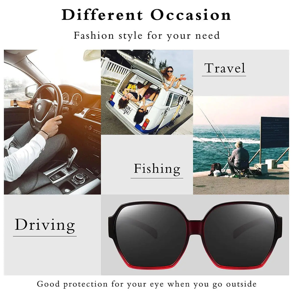 VOPHA Fit-Over Sunglasses UV400 Wrap-Around Unisex T01 Fit-Over Sunglasses Qst
