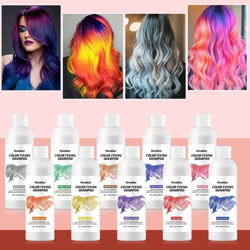 Semi-Permanent Hair Coloring Shampoo | Color, Shine & Nourish Hair Dye Shampoo Qme