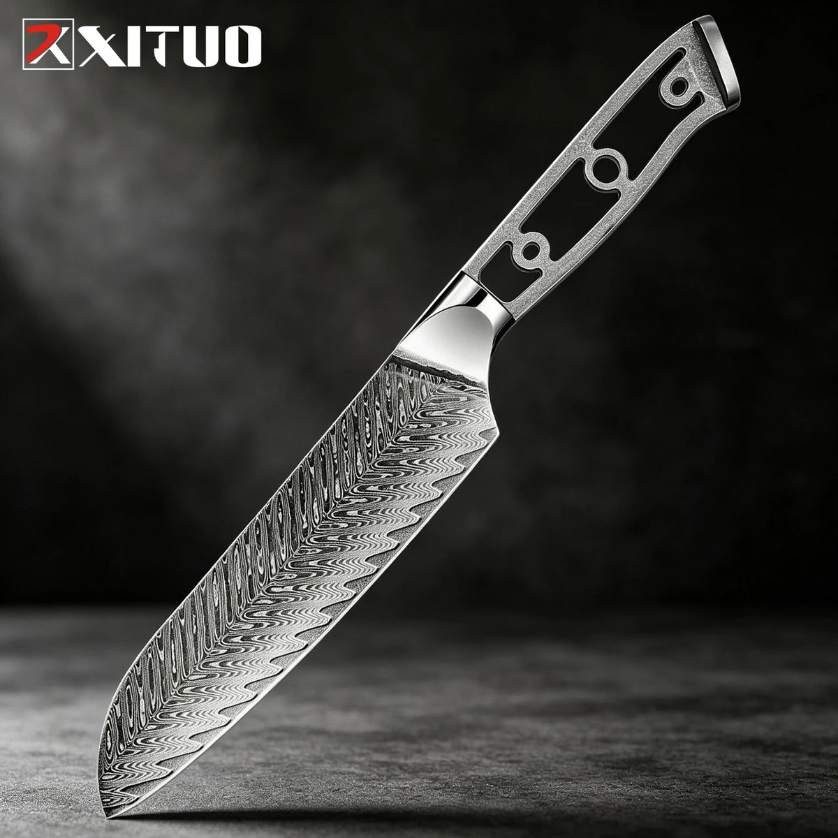 XITUO Damascus Steel DIY Knife Blank Set 1–6 Piece Kit Damascus Knife Blank Set Qst Santoku Knife