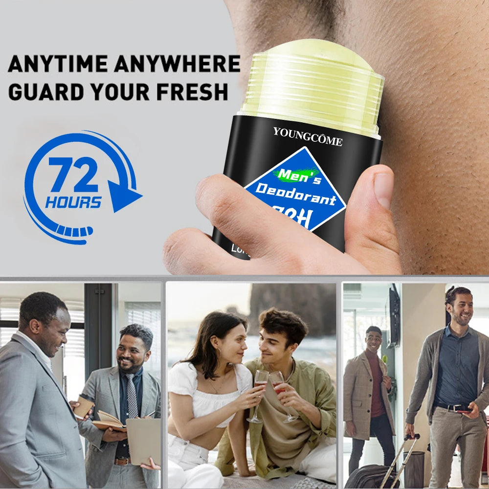 YOUNGCOME Men's 72H Deodorant Stick – Long-Lasting Freshness Men's Deodorant Stick Qst