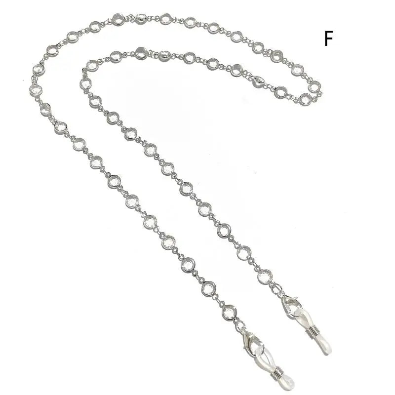 Rhinestone Eyeglass Chain – Beaded Sunglass Lanyard Jewelry Eyeglass Chain Qst F