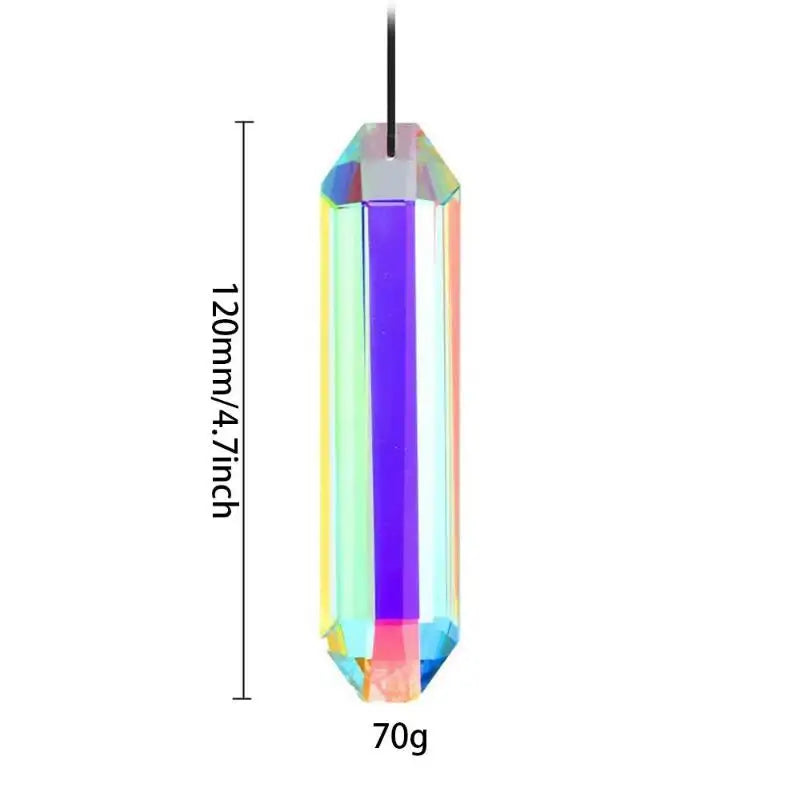Crystal Prism Sun Catcher Wind Chime Long Pendant – Rainbow Decor Crystal Sun Catcher Qme L