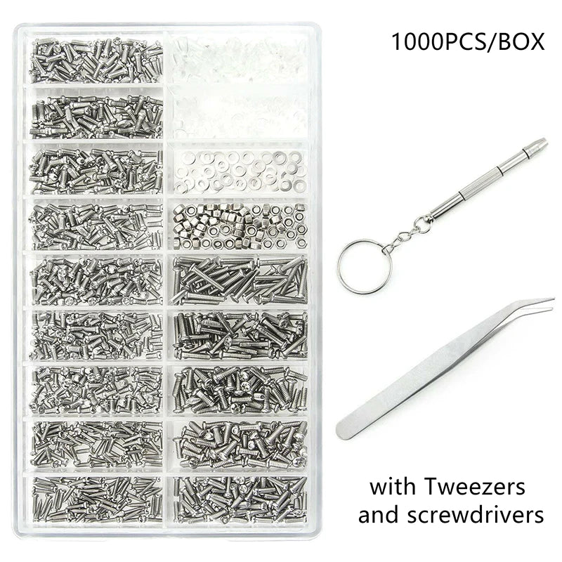 18-in-1 Eyeglass Repair Kit – Screws, Nose Pads & Tools Eyeglass Repair Kit Qst B