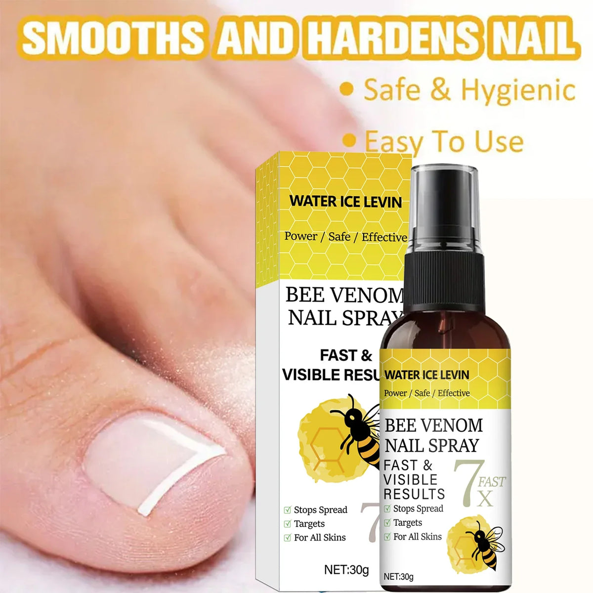 Bee Venom Nail Spray – Strengthen & Visibly Improve Nails Nail Treatment Spray Qme