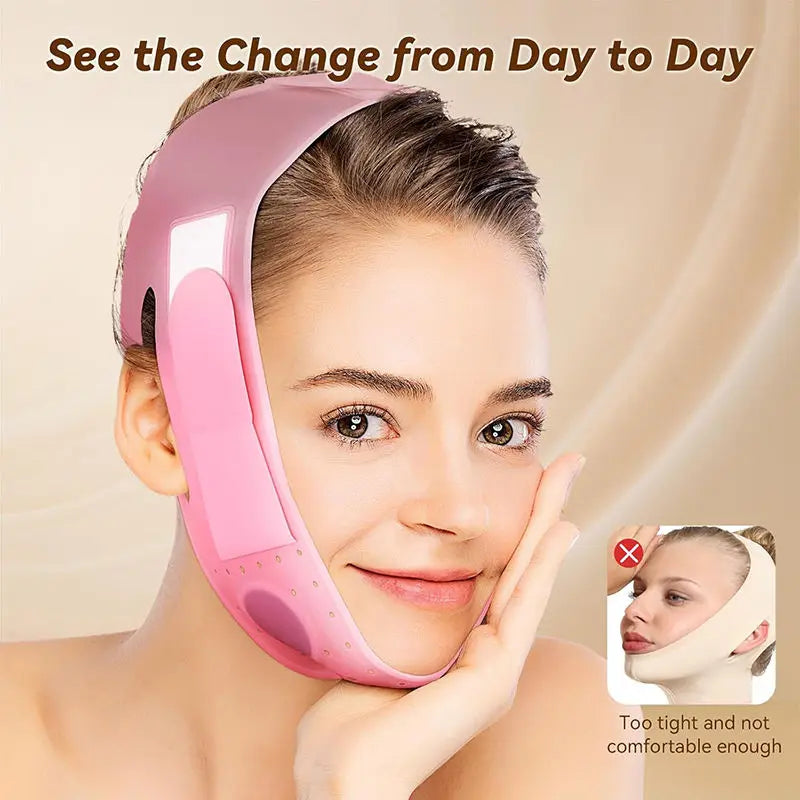 3D Graphene Silicone V-Face Lifting Mask – Chin Slimming Strap Face Lifting Mask Qst