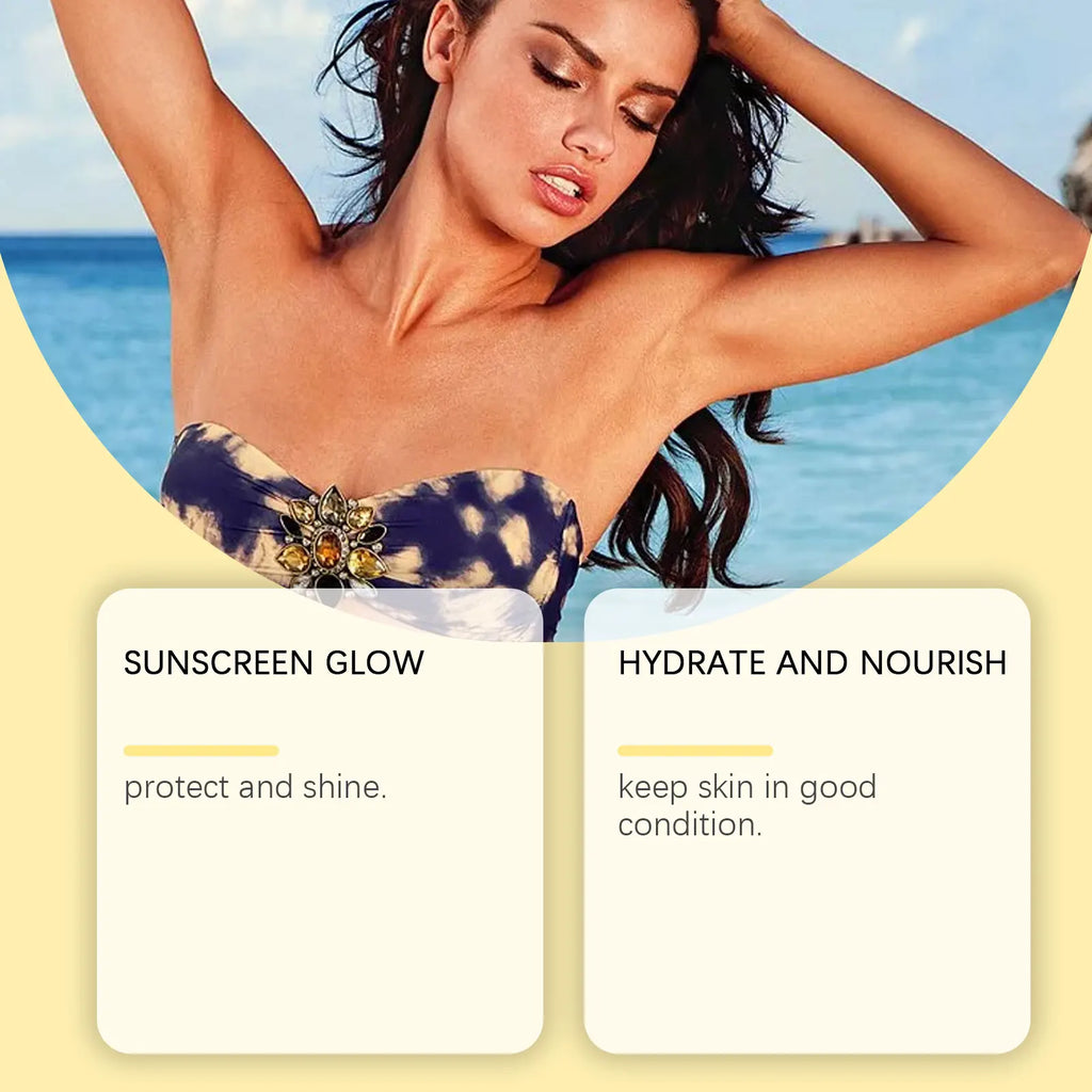 OceAura Glitter Sunscreen Spray – Shimmer SPF Face & Body Shimmer Sunscreen Spray Qst