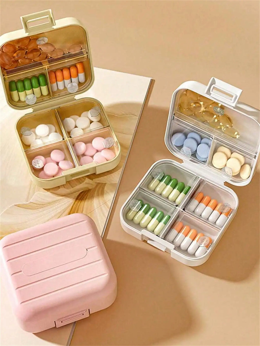 7-Compartment Waterproof Travel Pill Organizer Case Travel Pill Organizer Qme