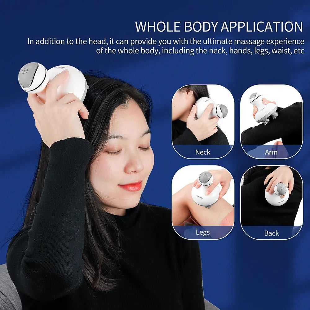 Wireless Electric Scalp Massager – 3D Kneading, Waterproof Electric Scalp Massager Qst
