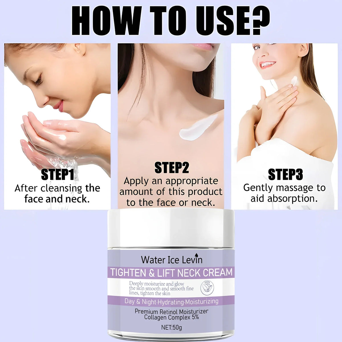 Day & Night Dual-Action Lifting Cream | Collagen 5 Organic Facial Lifting Cream Qme