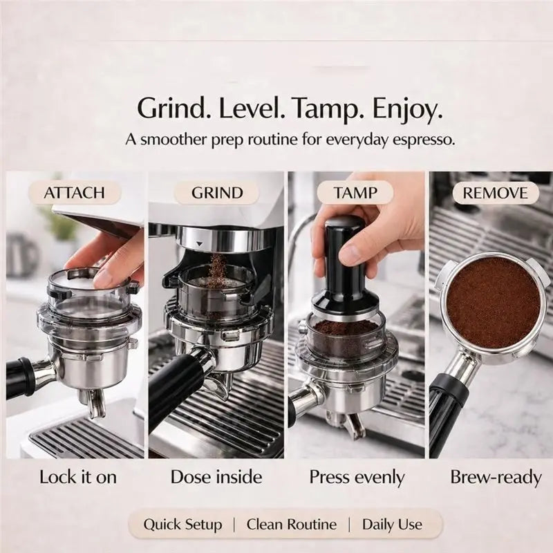 54mm Twist-Lock Dosing Funnel for Breville Espresso Machines Espresso Dosing Funnel Qst As Shown