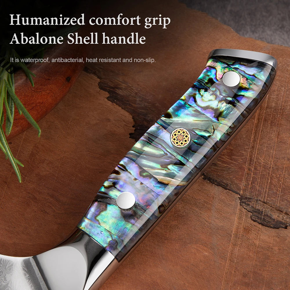 XITUO Damascus Nakiri Chef Knife – 67-Layer Steel, 16.5cm Damascus Chef Knife Qst