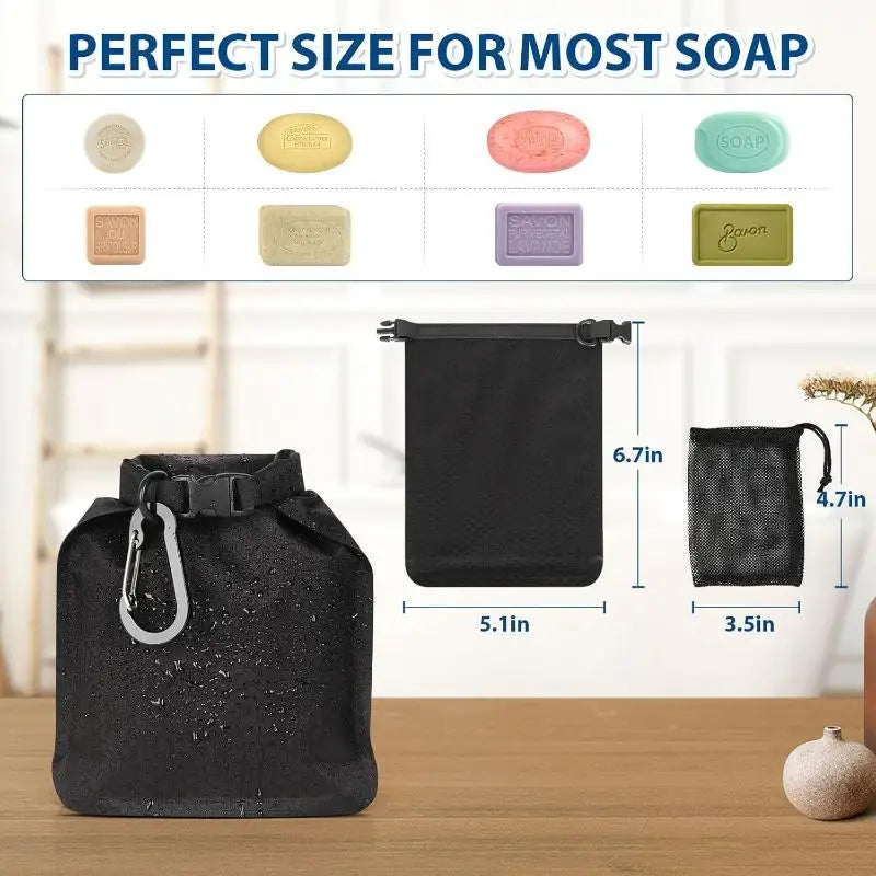 Quick Dry Foldable Soap Bar Case – Waterproof Travel Toiletry Bag Travel Soap Case Qme