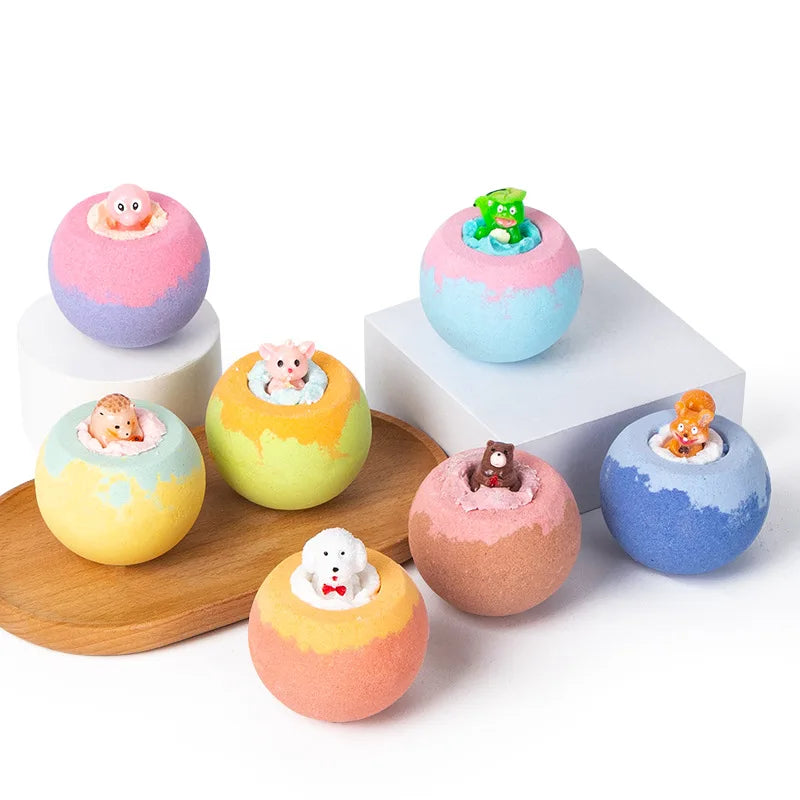 Mermaid Bath Bomb with Surprise Toy Inside | 100g Sea Salt Kids Bath Bomb Qme