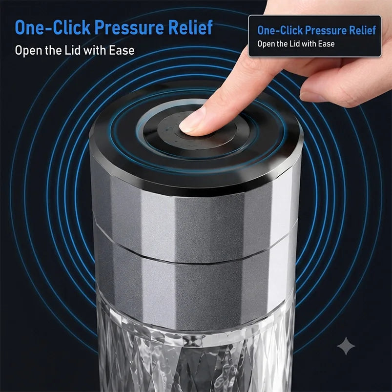 Portable Hydrogen Water Bottle 9800ppb SPE PEM OLED 210ML Hydrogen Water Bottle Qst