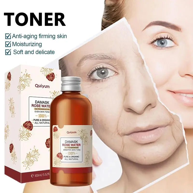 Rose Damask Water & Rosehip Essential Oil | Natural Facial Oil Natural Facial Oil Qme