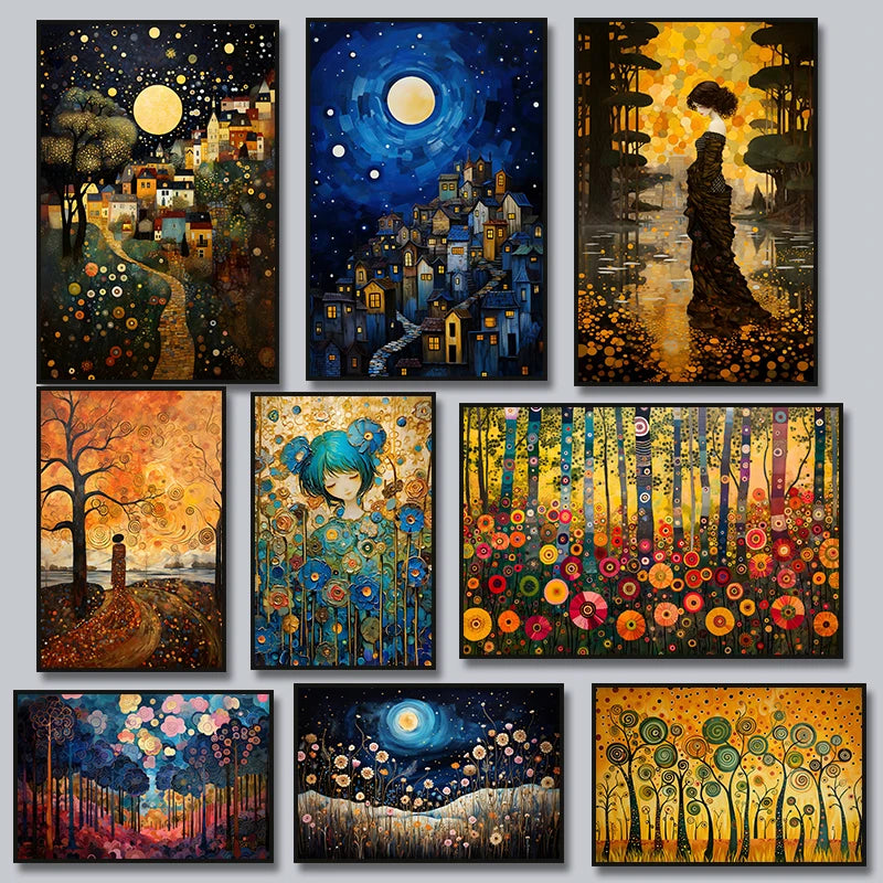 Gustav Klimt Tree of Life Canvas Art Print | Floral Wall Décor Canvas Art Print Qst