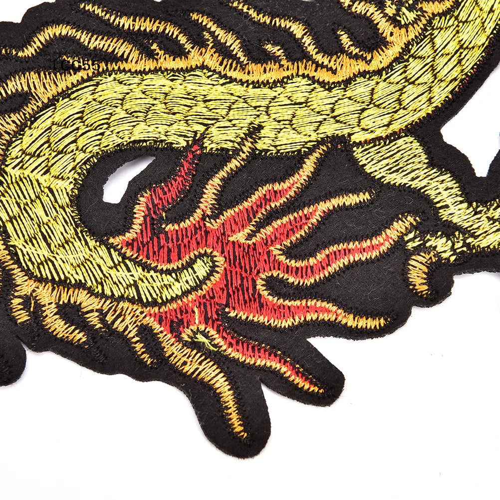 Dragon Embroidery Iron-On Patch – Applique for Jacket & Coat Embroidery Patch Qst