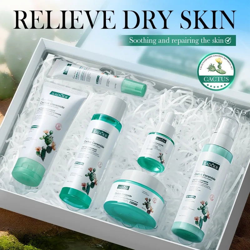 Cactus Ceramide Anti-Wrinkle Moisturizing Skincare Set Skincare Set Qst