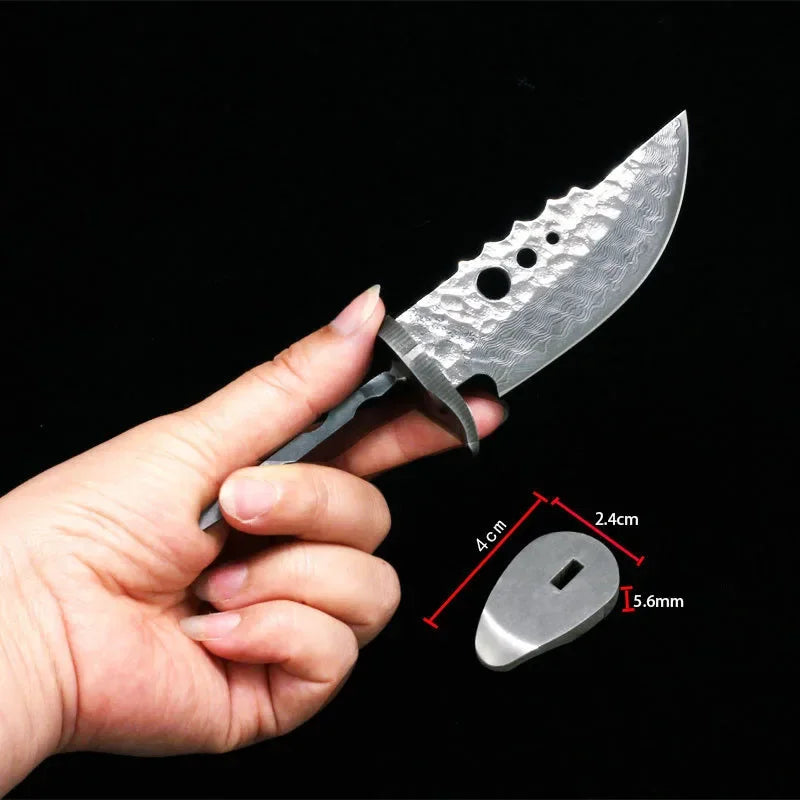 Swayboo Damascus Steel Fixed Blade Knife Blank with Guard Knife Blank Qst
