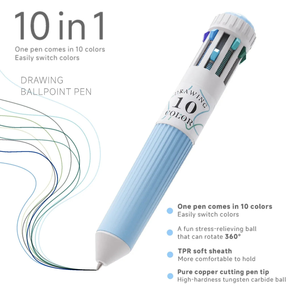 LANGUO 120 Colors Retractable Ballpoint Pen Set – Fine Point Ballpoint Pen Set Qme