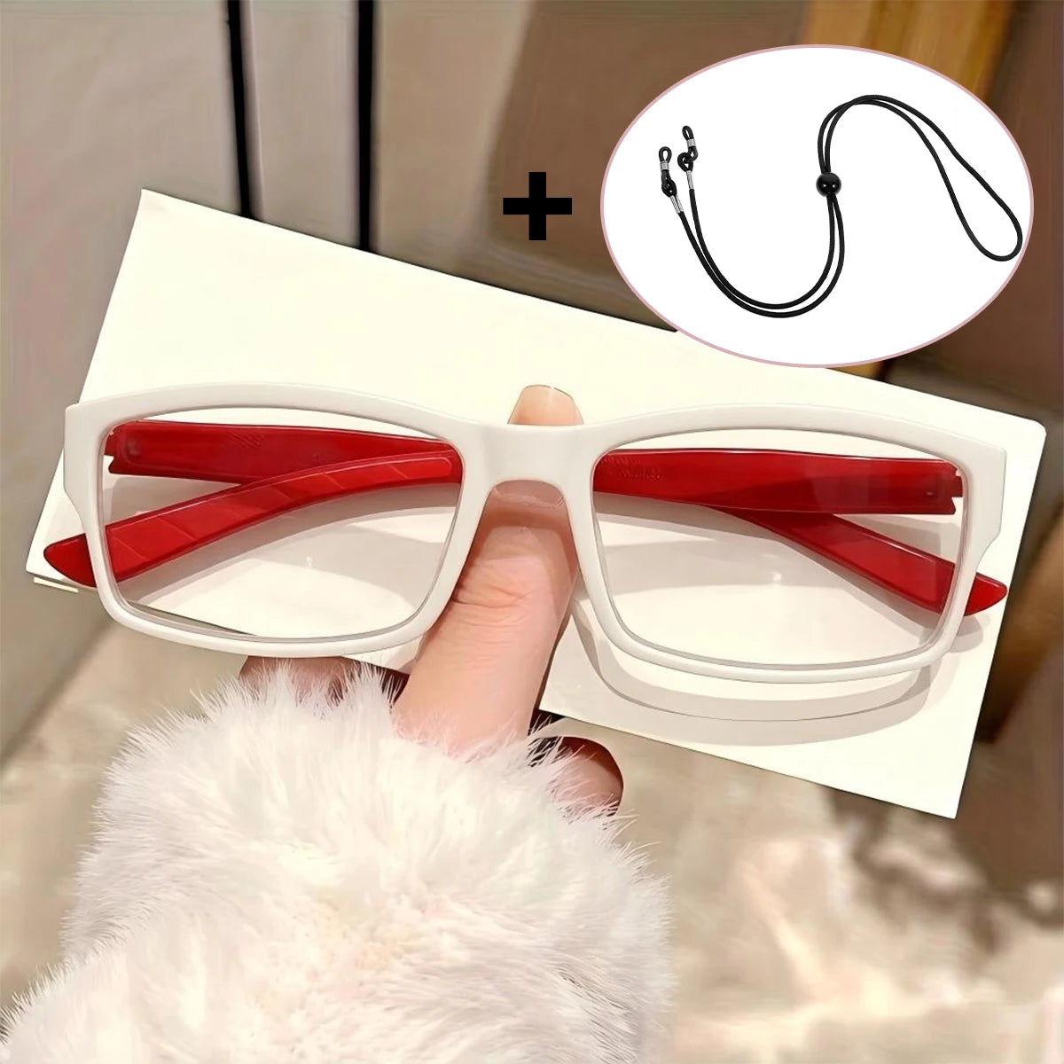 VOPHA Auto-Focus Reading Glasses – Anti Blue Light Unisex Reading Glasses Qst Red