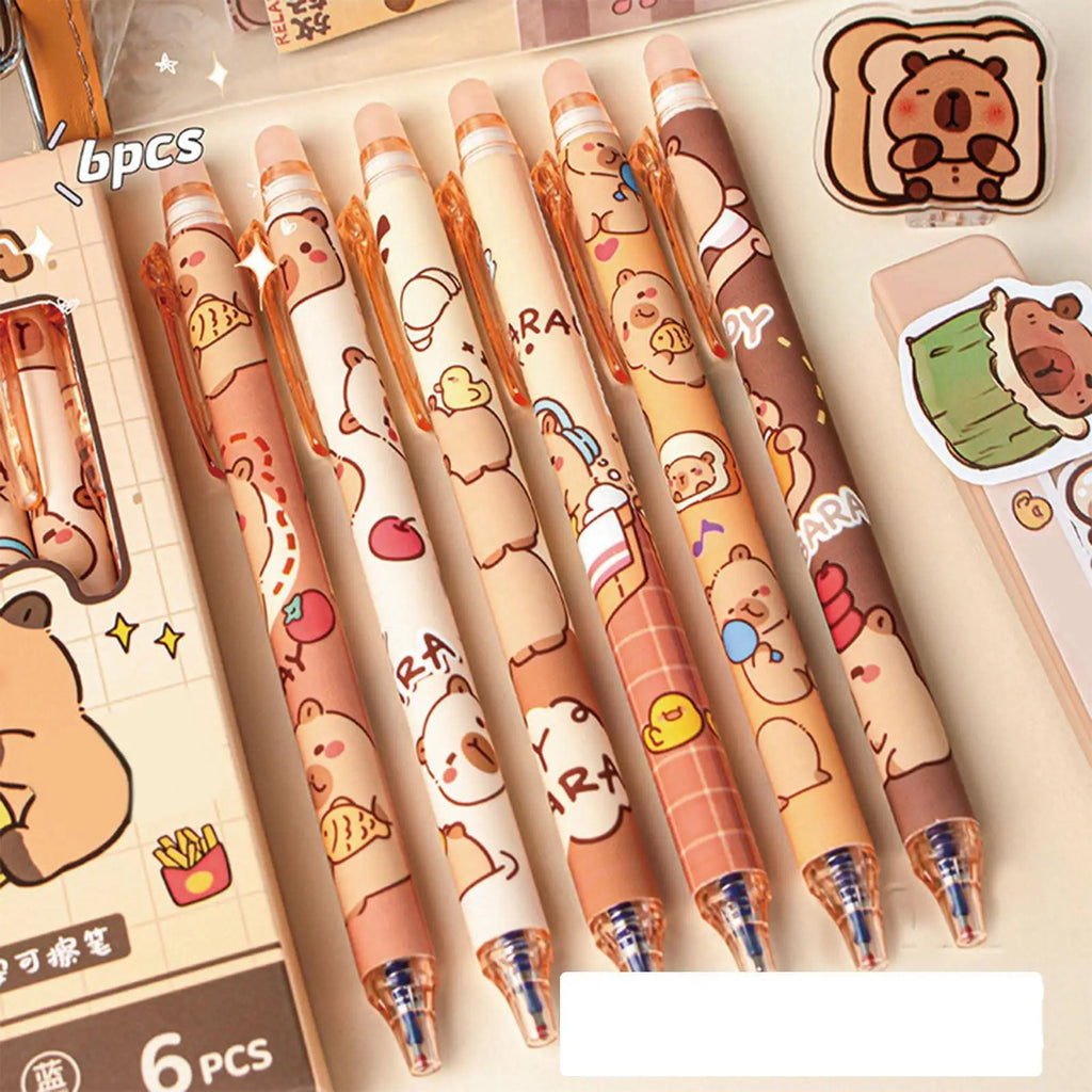 Erasable Gel Pens Set – Cartoon Animal Retractable 0.5mm Fine Point Erasable Gel Pen Set Qme