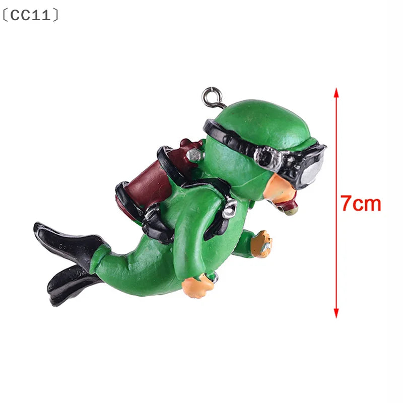 Resin Floating Diver Aquarium Ornament – Fish Tank Decor Aquarium Ornament Qme
