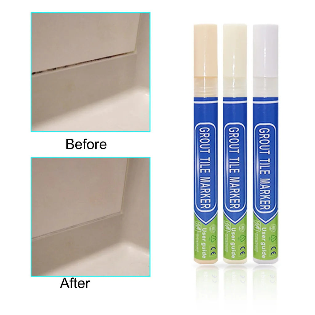 Waterproof Tile Grout Pen | Wall & Floor Seam Marker Grout Repair Pen Qme