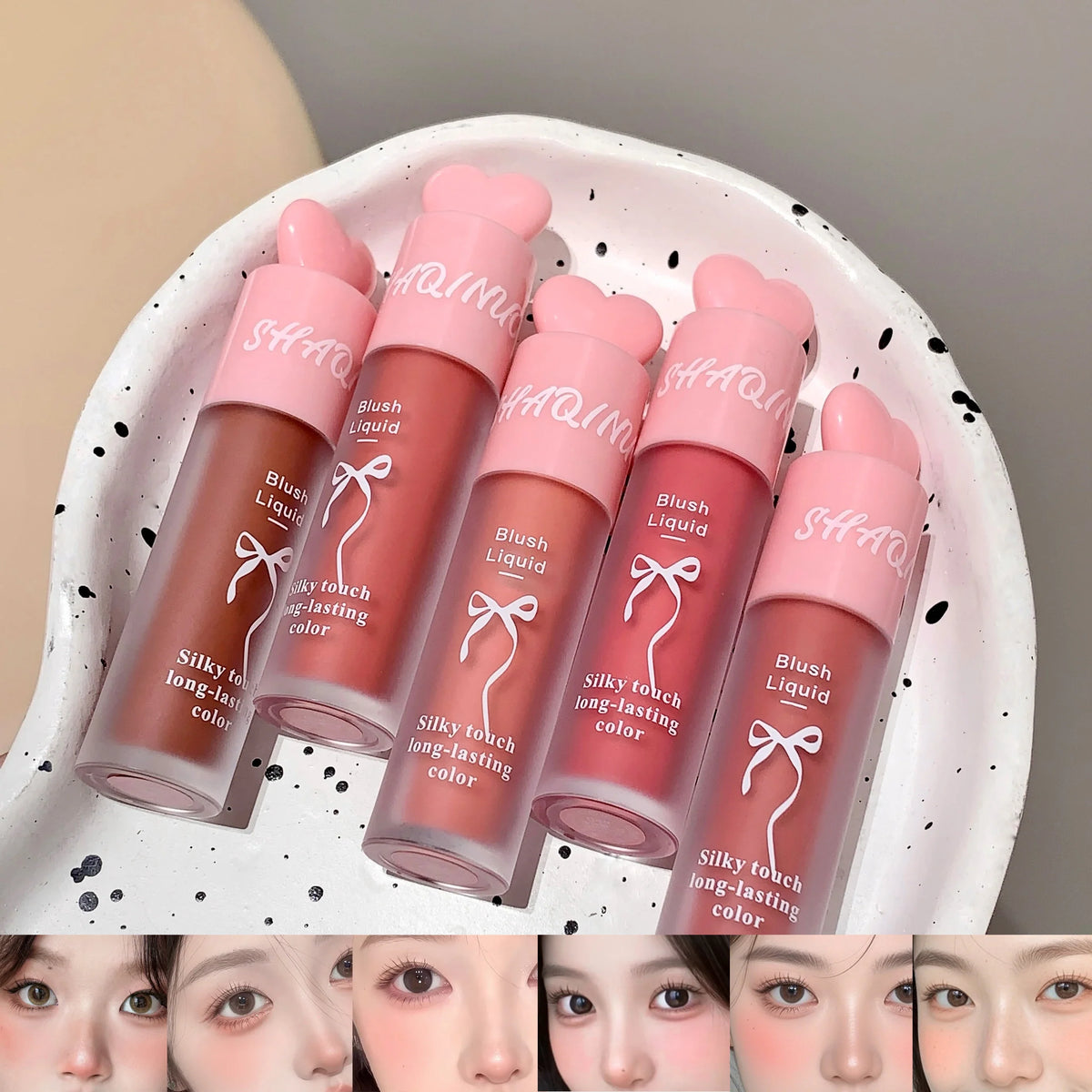 SHAQINUO Liquid Blush Natural Glow Sponge Brush – 6 Shades Liquid Blush Qme