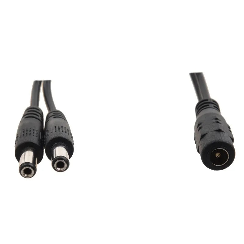 DC 1-to-2 Power Splitter Cable for IP Cameras & LED Strips DC Power Splitter Cable Qme